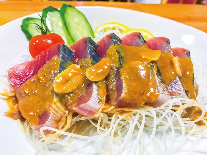 カラオケ居酒屋三四郎のカツオの酢みそ
